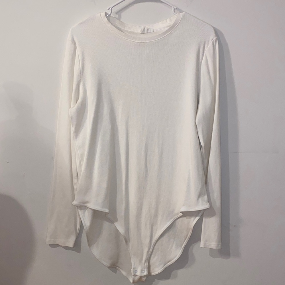 GAP White Long Sleeve Bodysuit Size XXL